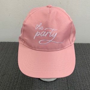 The Party Baseball Hat Womens One Size Pink Blush White Strapback Gertex